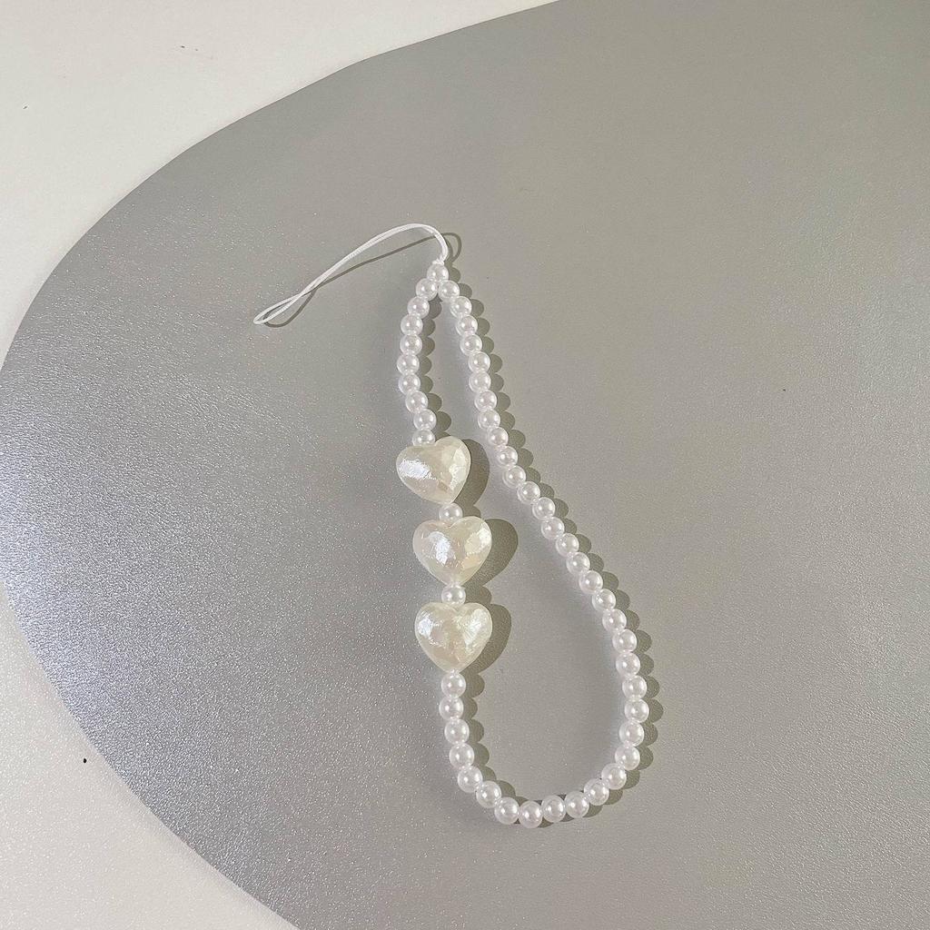 DIY маленький свежий хрустальный бант цветы любовь жемчужный браслет женская любовь цепочка для мобильного телефона защита от падения аксессуары для мобильных телефонов