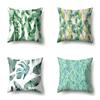 Polyester Pillowcase Ins Style Plant Flowers Nordic Printed Peach Leather Velvet Cushion Cover Sofa Waist Cushion Cover