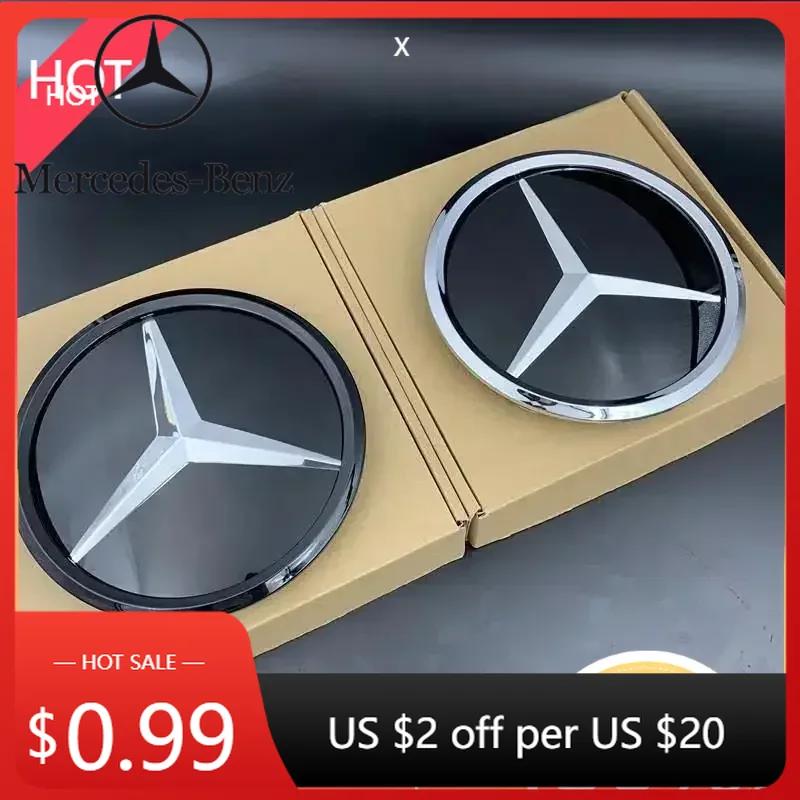 Car Sticker 2025 For Benz 1Pc Car Front Grille Star Logo Badge Mirror Bottom 3D ABS Logo for Mercedes-Benz W205 W176 W212 W218 C