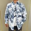 Trendy Fashion Handsome Jacket Shirt Jacket Men's Clothing Print Shirt All-Match Casual Shirt