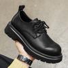 Fashion British Style Men's Casual Leather Shoes Thick Bottom Business Formal Dress Footwear Versatile Male Oxford Shoes New Derby Shoes