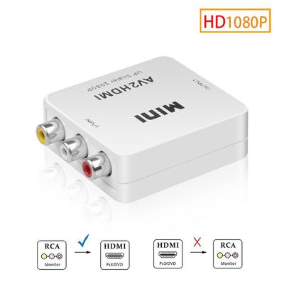 AV/RCA CVBS to HDMI-совместимый адаптер 1080P видеоконвертер Мини AV2HDMI-совместимый адаптер-конвертер для проектора HDTV