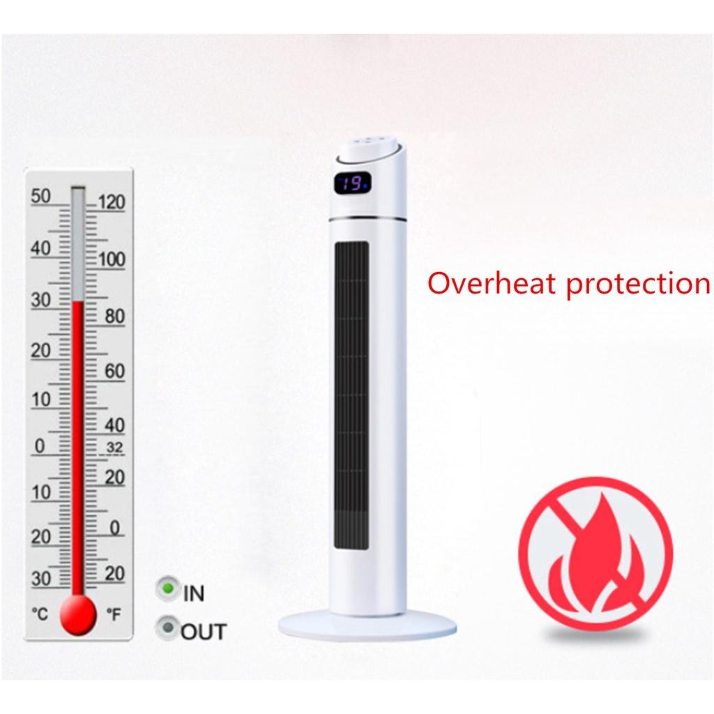 2000W 220V 3 Mode Digital Tower Heater Oscillating Space Heater Timer with Remote Control
