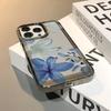 Чехол для iPhone 16 15 14 Plus 13 12 17 Pro Max Plus Мягкий чехол синие цветы Для iphone 11 17 Air 16 17 Чехол Funda Cover