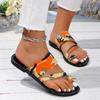 Fashion 2024 Summer Bohemian Flat Shoes for Women New Fashion Clip Toe Gladiator Slippers Female Plus Size Soft Beach Flip Flops Zapatos