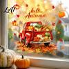 Autumn Window Clings Harvest Clings Decorative Static Glass Sticker for Thanksgiving Home Shop Pumpkin Store Display Decor Removable PVC Maple Leaf