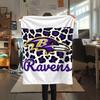 Ravens Printed Flannel Blanket, soft throw for bedroom sofa, washable, fan merchandise, great gift.