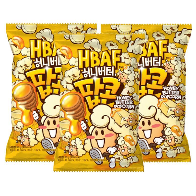HBAF Seasoned Popcorn 17 Flavors, Premium Flavored Popcorn Collection (80g x 3 Bags) / Kfood, Authentic Korean Food