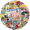 Pack of 50 (Travel) Waterproof Vinyl Travel Stickers, Suitcases Stickers for Luggage Skateboard Guitar Laptop