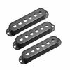 50mm Plastic Pickup Covers for Single Coil Guitar Parts, Black, 3 Pieces