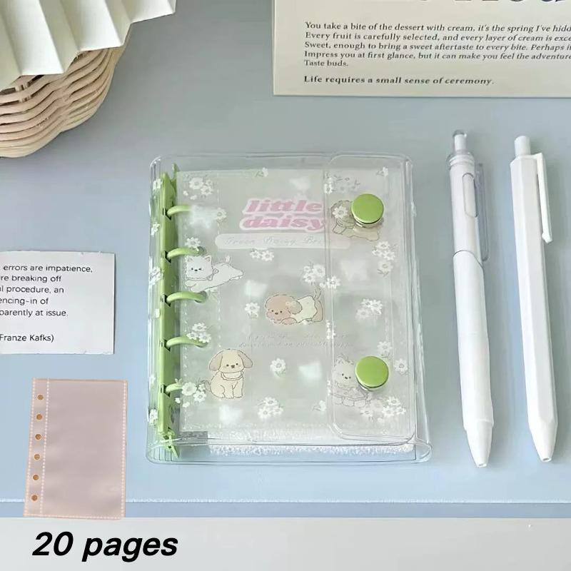 M5 Transparent Cover Photo Album Cute Kitten and Dog PVC Photocard Binder 3 Inch Card Collection Book for Kpop Idol Card INS