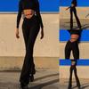 V Shape Waist Flared Pants Fabulous All Match Skin-friendly Lace Up Flared Trousers