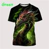 Dragon 3d Printing Men's T-shirts Street Hip-hop Funny Fashion Cool Top Casual Fashion Trend Personality Trendy Unisex Tees Tops