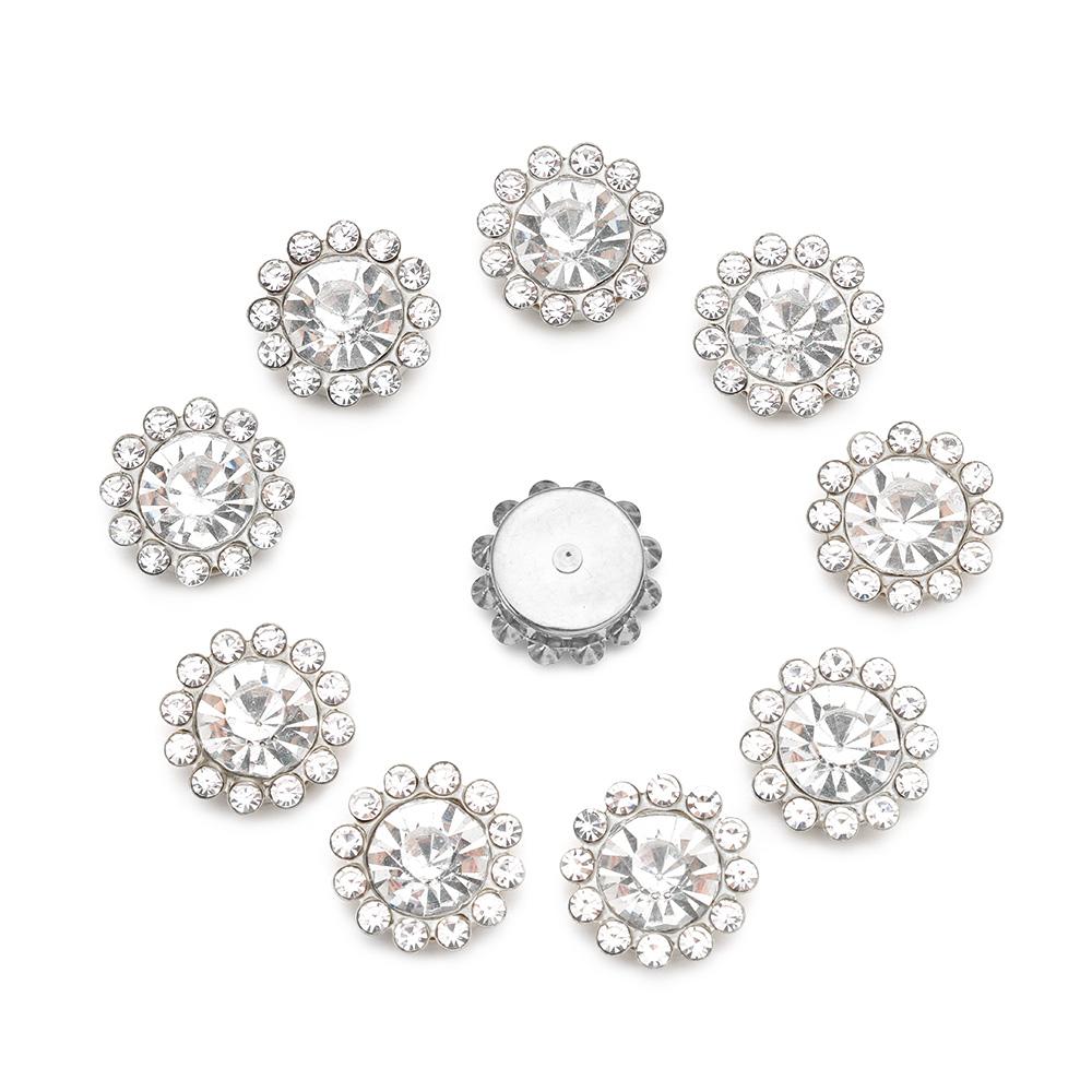 10 шт. Жемчужные пуговицы Пуговицы со стразами Блестящее свадебное платье Кристальная одежда Швейные аксессуары для шляп Жемчужная пуговица Жемчужные заколки для волос