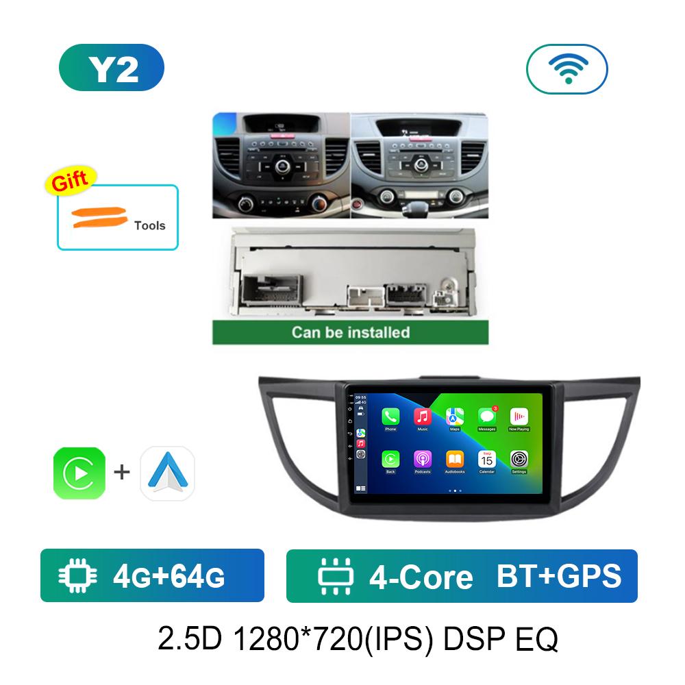 Carplay WiFi 10,1 '' для Honda CRV CR-V 4 RM RE 2011 - 2018 GPS автомобильный видеомультимедийный плеер Android OS 4G BT HD сенсорный экран