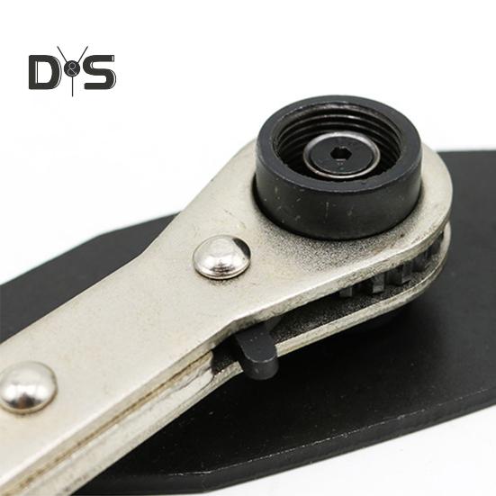 Universal Disc Brake Caliper Compression Tool 360-Degree Ratcheting Caliper Piston Compressor Tool with Non-Slip Handle