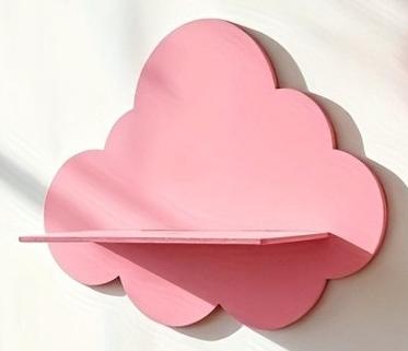 Multi-Functional Cloud-Shaped Wooden Wall Shelf - Durable Minimalist Wall-Mounted Storage Rack