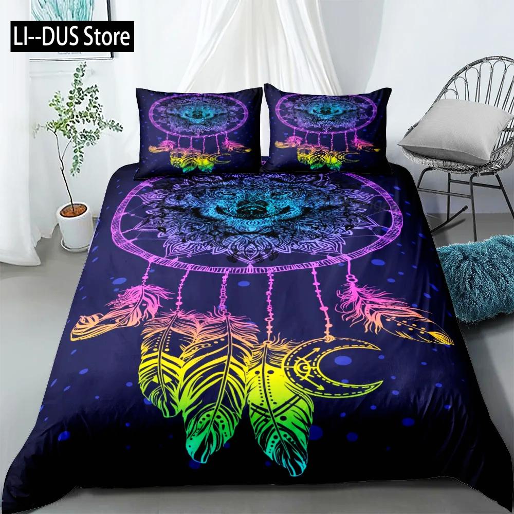 Dreamcatcher Ethnic Bedding Set Single Twin Double Queen King Cal King Size Bedding Bag Set with Pillowcase No Sheet for Adults