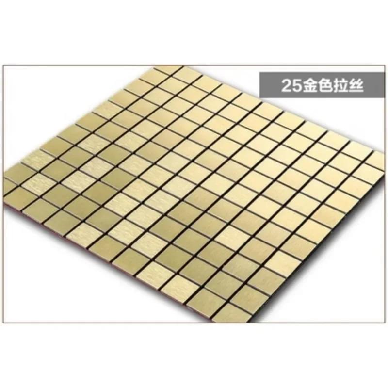 3D европейская гладкая металлическая мозаика настенная наклейка самоклеящаяся плитка кухня ванная комната бар гостиная ТВ фон настенный декор палка