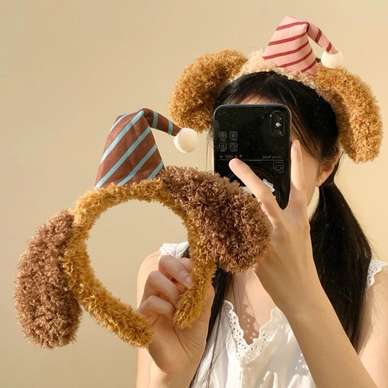 Lovely Stuffed Raccoon Headband For Women Face Washing Birthday Party Gathering Headpiece