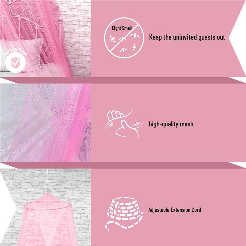 Летний полог-сетка от комаров: Зашифрованный складной купол для кровати принцессы с бесплатной установкой