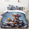 2024 New Style Duvet Cover Christmas Snowman Flower Three-piece Set One Quilt Cover Two Pillowcases Single Double Bed Queen King