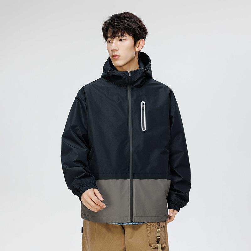 Куртка Куртка Мужская Ранняя Осень Новая Свободная Ветрозащитная Куртка С Капюшоном