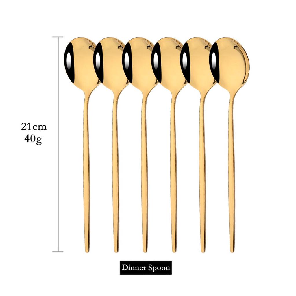 6 шт. красочная столовая посуда, набор ложек, зеркало с длинной ручкой, ложка из нержавеющей стали, столовые приборы, посуда, кухонные аксессуары