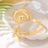 Metal Wide Open Bangle Multi Style Flower Bracelet Elegant Armlet  Hand Jewelry
