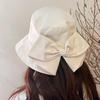 Women Fisherman Hat Bowknot Bucket Hats High Quality Summer Hat Sunbonnet Caps Outdoor UV Barrier All-Match Solid Color Lady Cap