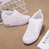 Fujin Genuine Leather White Comfy Height Wedges Shoes Woman Fashion Platform Sneakers Women Casual High Heels Footwear Women Spring Autumn