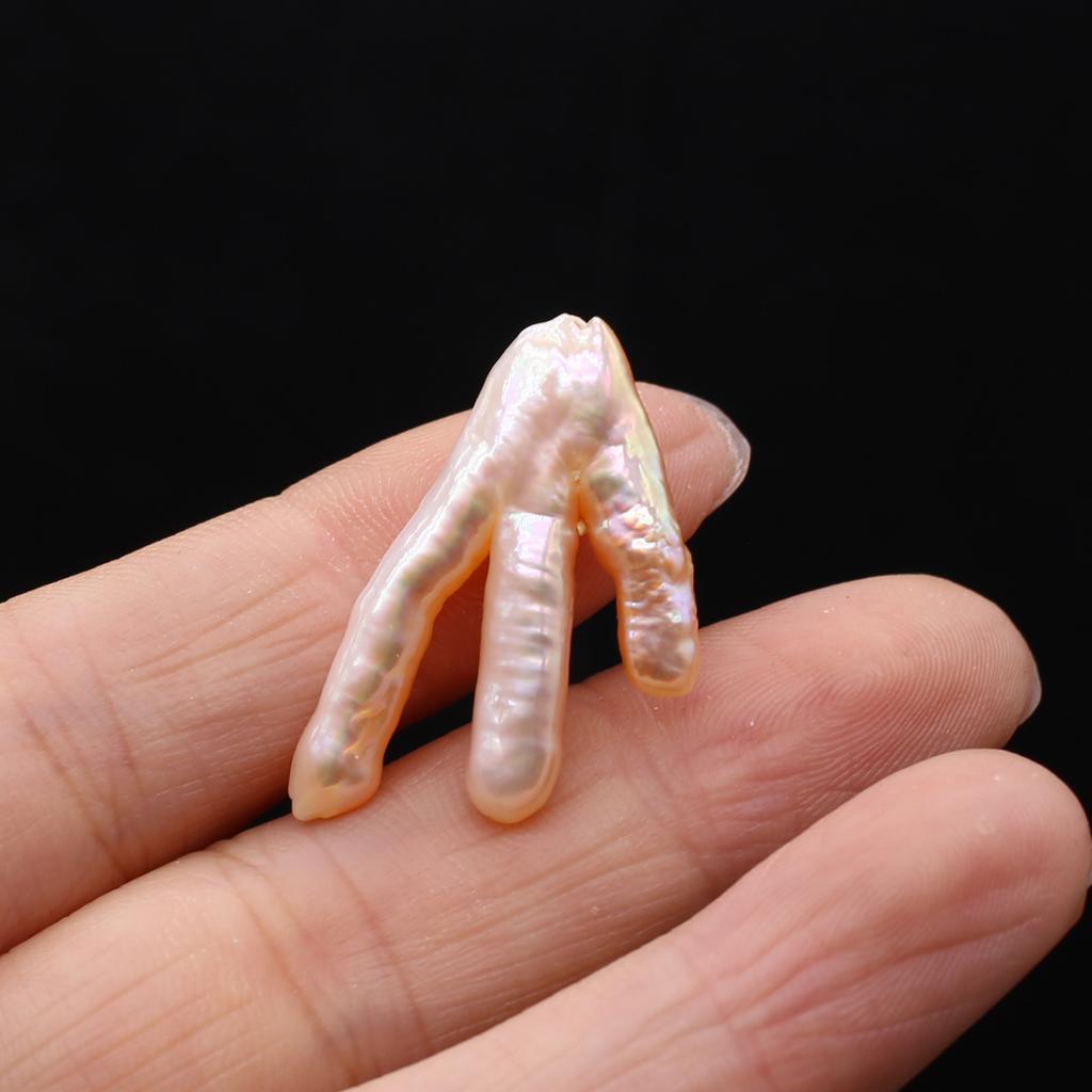 1 шт. уникальные искусственные жемчужные бусины в форме куриного когтя для изготовления ювелирных изделий своими руками необычный подарок на Хэллоуин Рождество белые розовые аксессуары поделки 19×30 мм