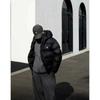 Mens Lightweight Puffer Jacket With Hood Color-Block Design Warm Cotton-Filled Outdoor Coat Winter