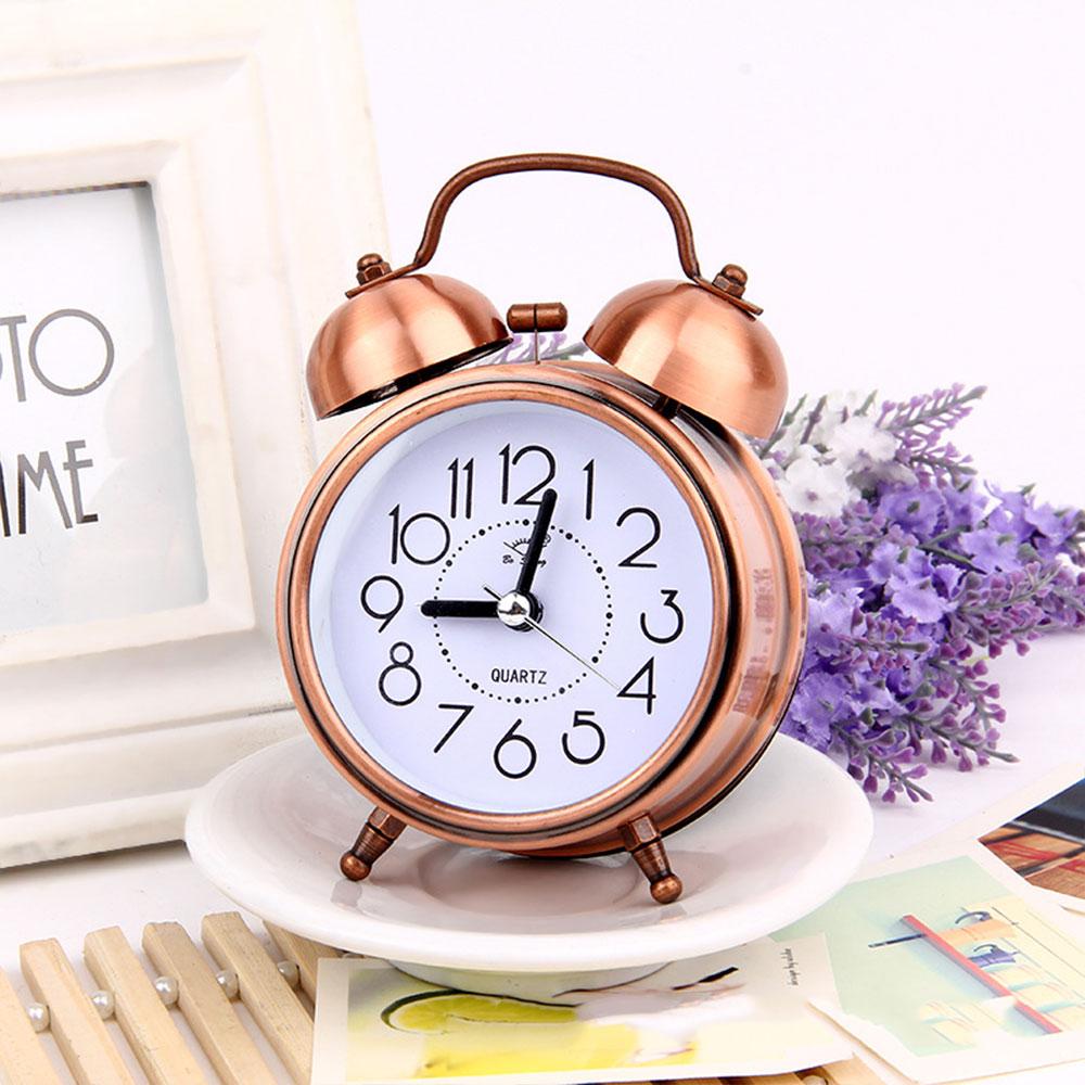 Ретро-дизайн будильника металлический звонок креативный с указателем без звука электронные настенные часы студенческие светящиеся домашние прикроватные часы для спальни