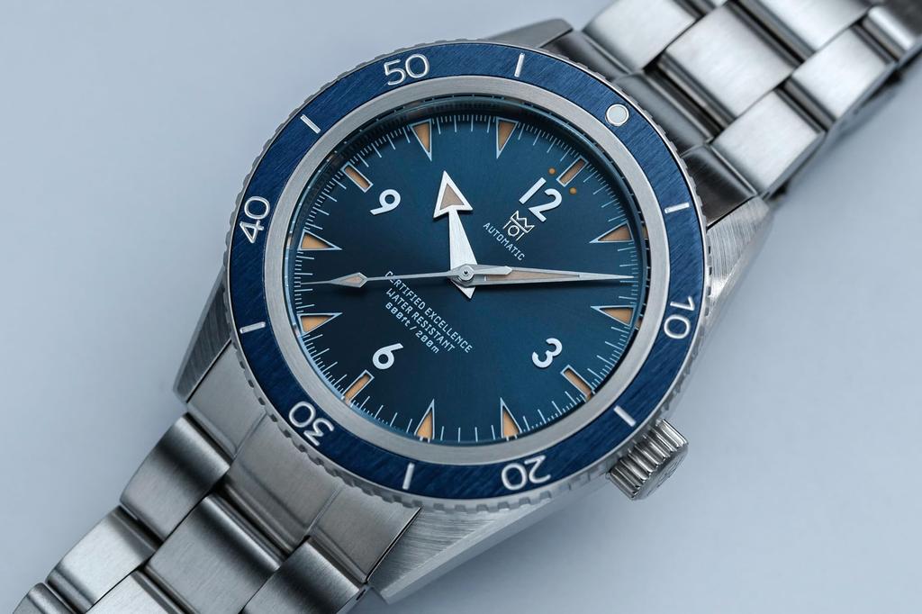 Hyakuichi 20 ATM Водонепроницаемые Дайверские Дизайн без глубоководного погружения с оранжевыми индексами [HYAKUICHI 101] МОДЕЛЬ.19 Часы, Механические, Дата,