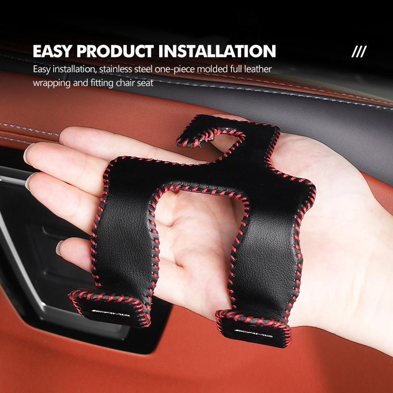 HQQM3 For Mercedes Benz Car Seat Back Hook Suede Double-Headed Rear Storage Supplies AMG W202 W212 W213 W220 W221 W222 C180 C200 C260