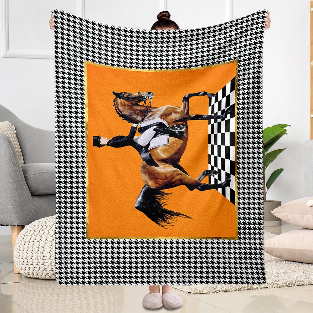 Horse Blanket Warmthful Decor Great for Couch Office Chair Bedding for All Seasons Stylish Decor Gifts For Family Or Friends
