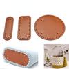 1PC Handmade Oval Bottom for Knitted Bag PU Leather Wear-Resistant Accessories Bottom with Holes Diy Crochet Bag Bottom