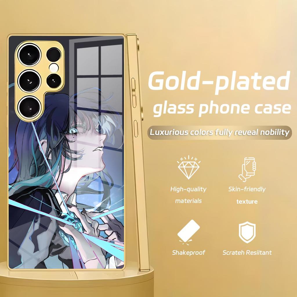 Японская певица Ado Чехол для телефона Samsung S26 S25 S24 S23 S22 S21 Plus Ultra Note20 Гальванический стеклянный чехол для телефона