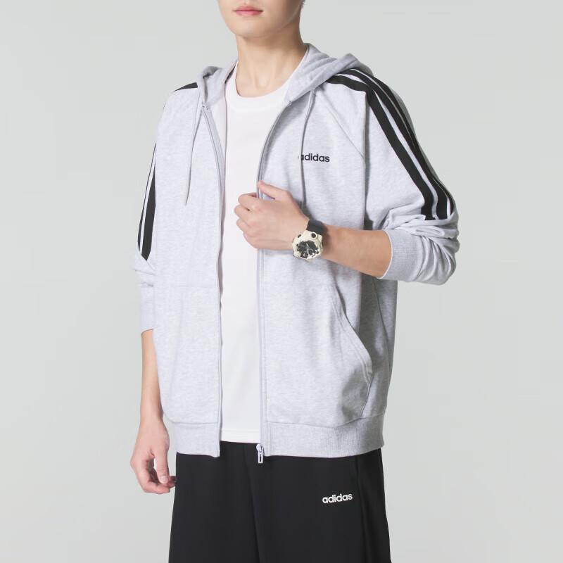adidas Мужская беговая куртка с капюшоном и тремя полосками KA2579