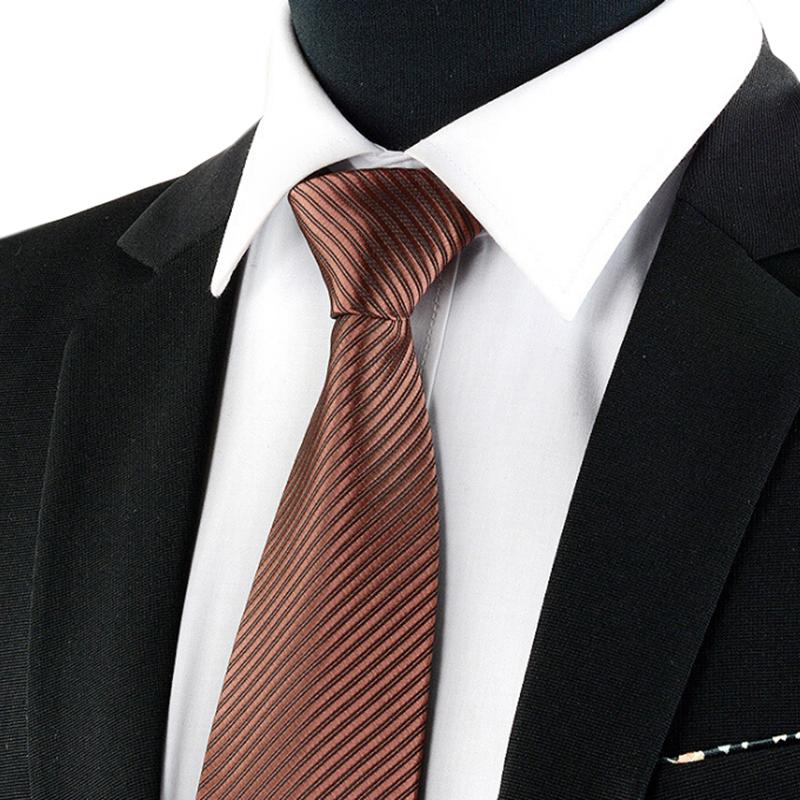Jacquard Woven Classic Striped Tie Men's Silk Suits Ties Necktie