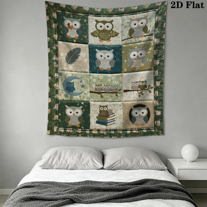 Cute Animal Collage Wall Tapestry Aesthetic Wall Hanging Printed Fabric Blanket Decorative Tapestries for Bedroom Living Room Home Decor
