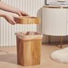 Мусорное ведро с древесным зерном, многоразовая мусорная корзина для гостиной, фермерского дома A