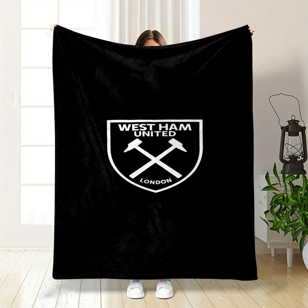 West Ham United Logo Blanket print blanket soft and cozy perfect for the living room bed sofa or a nap,gift