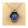 Stones and Minerals. Raw Tanzanite Necklace. Hexagon Model.