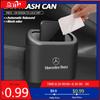 GLC GLB Car Trash Can Portable Wastebasket Trash Can With Lid For Mercedes Benz AMG W203 W206 W220 W205 W211 W212 W201 W210 W10