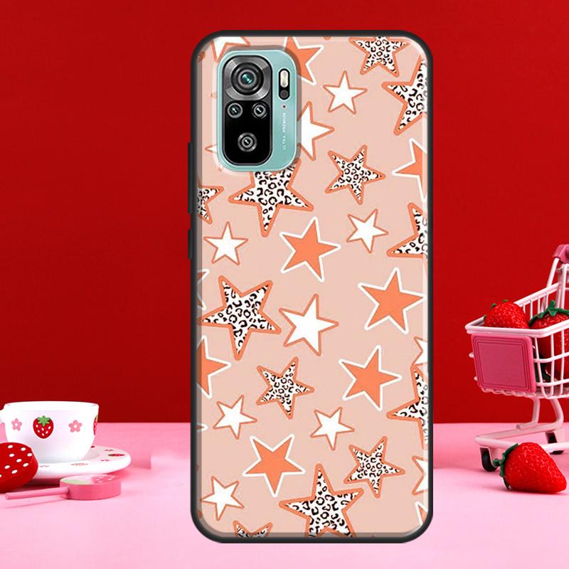 Преппи звезды молния розовый Для Xiaomi Redmi Note 8 9 10 11 Pro Note 10S 9S 11S Чехол Для Redmi 9 10 9T 9A 9C Coque