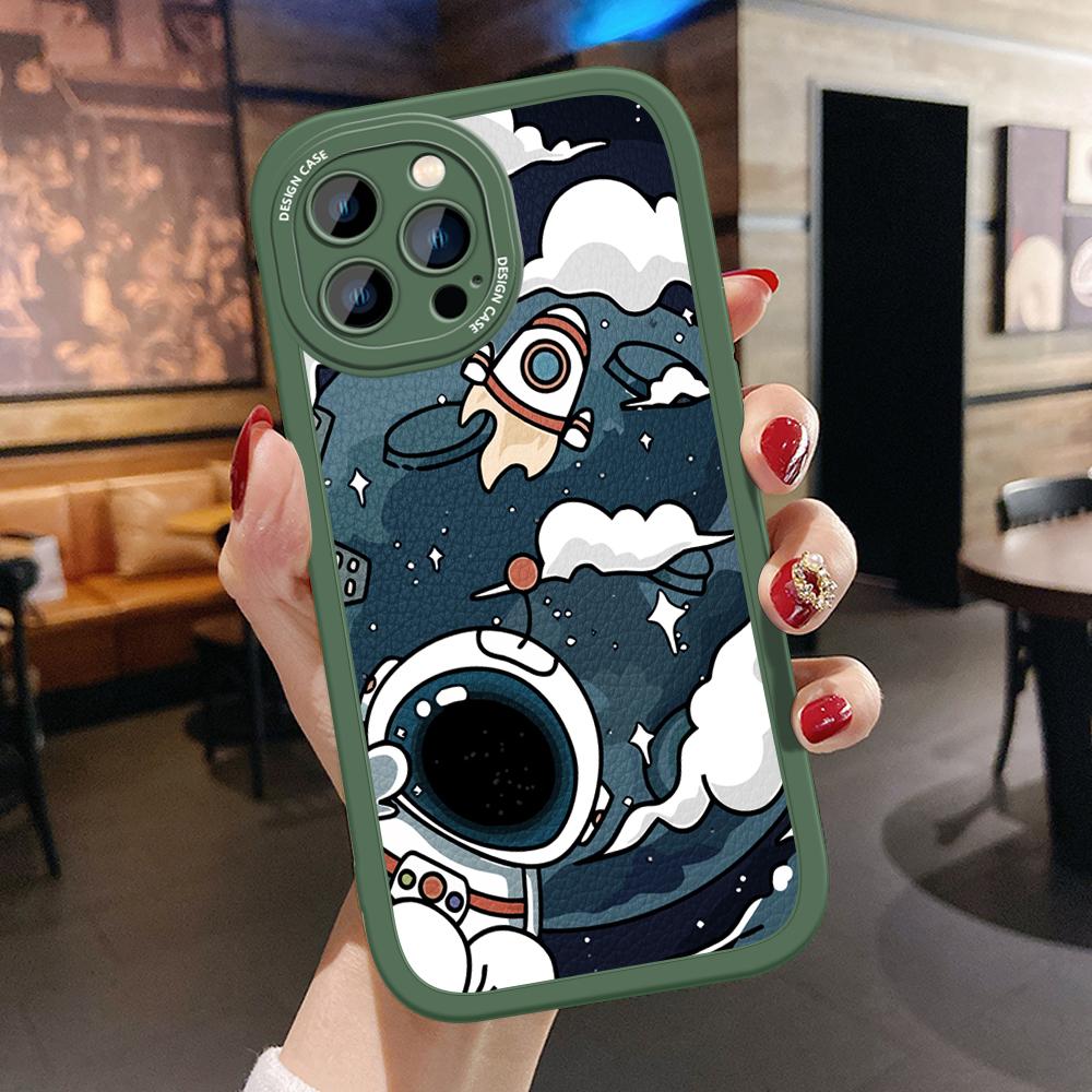 Симпатичный чехол из искусственной кожи для iPhone 14 13 12 Pro Max Samsung Galaxy S23 Ultra S20 FE M32 A13 A20S Redmi Note 10 Xiaomi Poco F3 Мягкий чехол для телефона из ТПУ