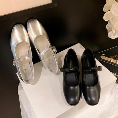 Версия из премиальной овчины~ Туфли Мэри Джейн на ретро плоской подошве с неглубоким вырезом и ремешком с пряжкой в один ряд, женские туфли