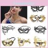 Diamond Metal Elegant Mask Masquerade Couple Halloween Party Accessory Women